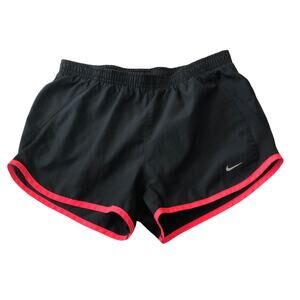 Nike Womens Athletic Shorts Size Small Tempo Dri Fit Lined Running Shorts Black